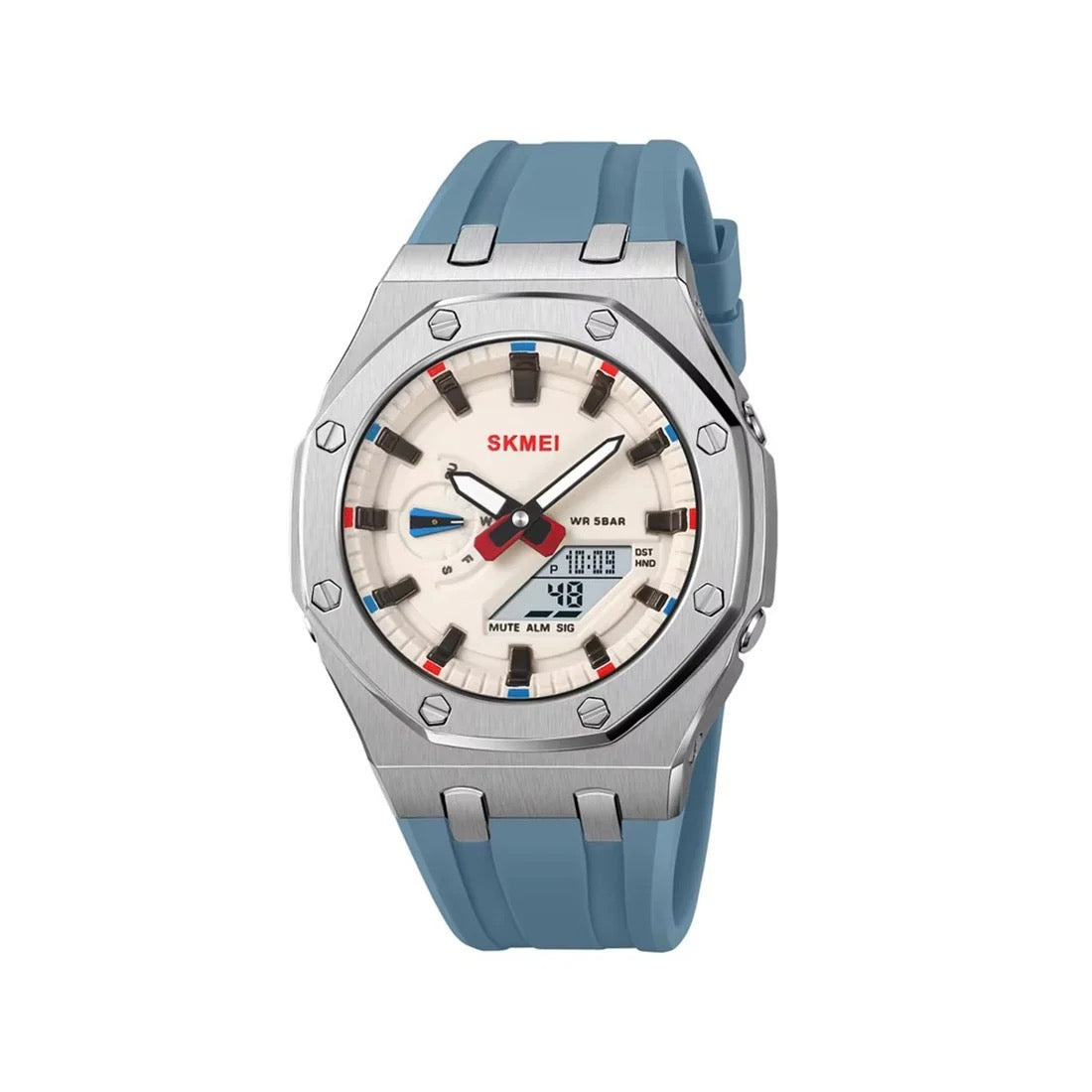 SKMEI 2243 Men’s Digital Sports Watch | Original | Silver Sky