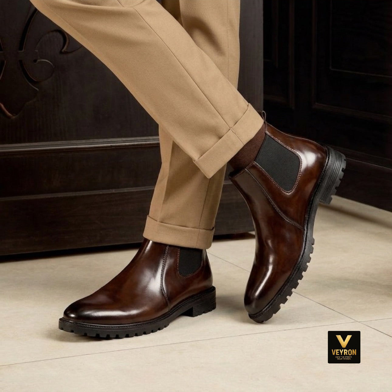 Veyron Windsor Chelsea Boot – Dark Brown