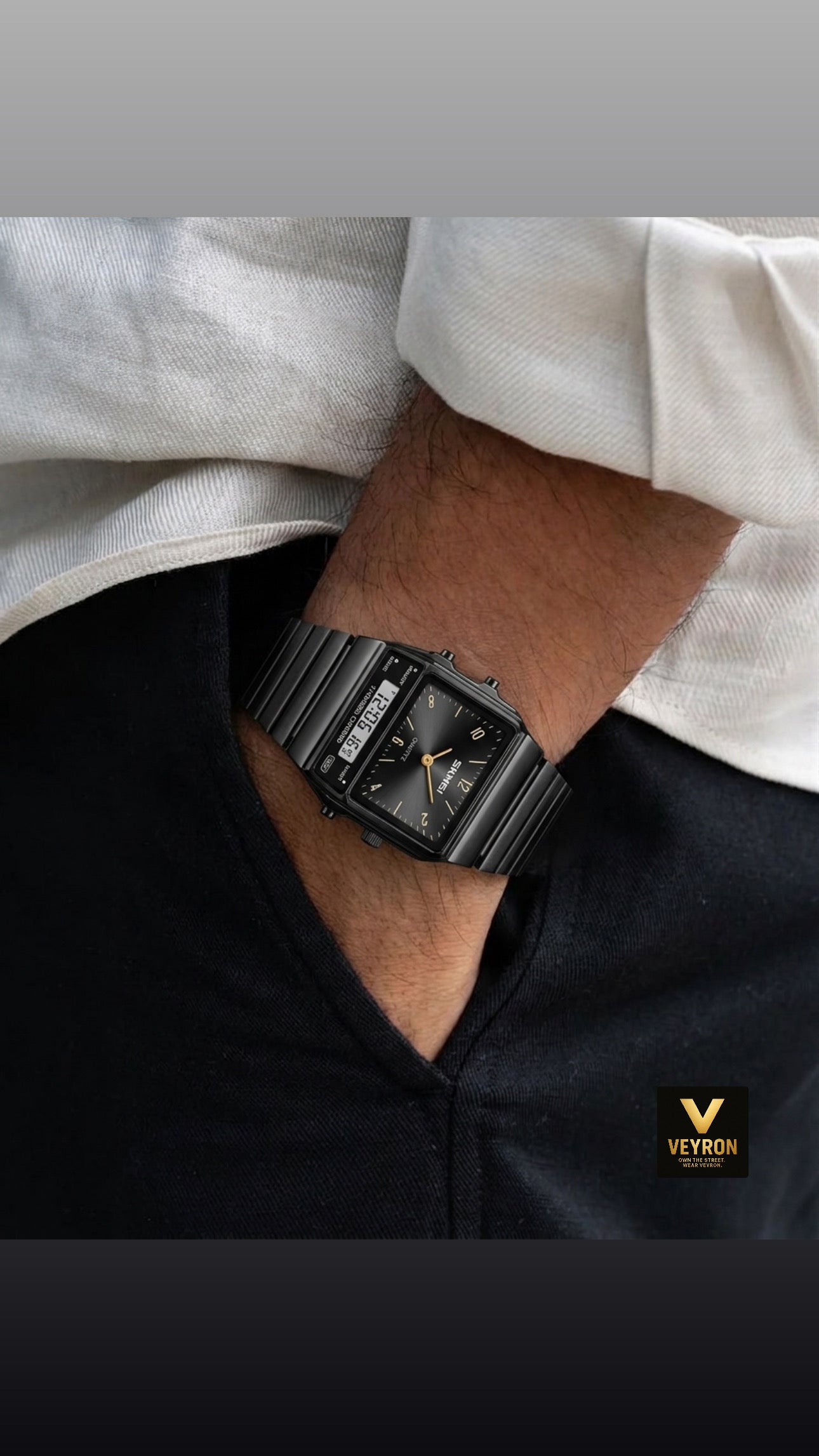 SKMEI 2632 Men’s Quartz Watch | Stylish & Water Resistant- Black
