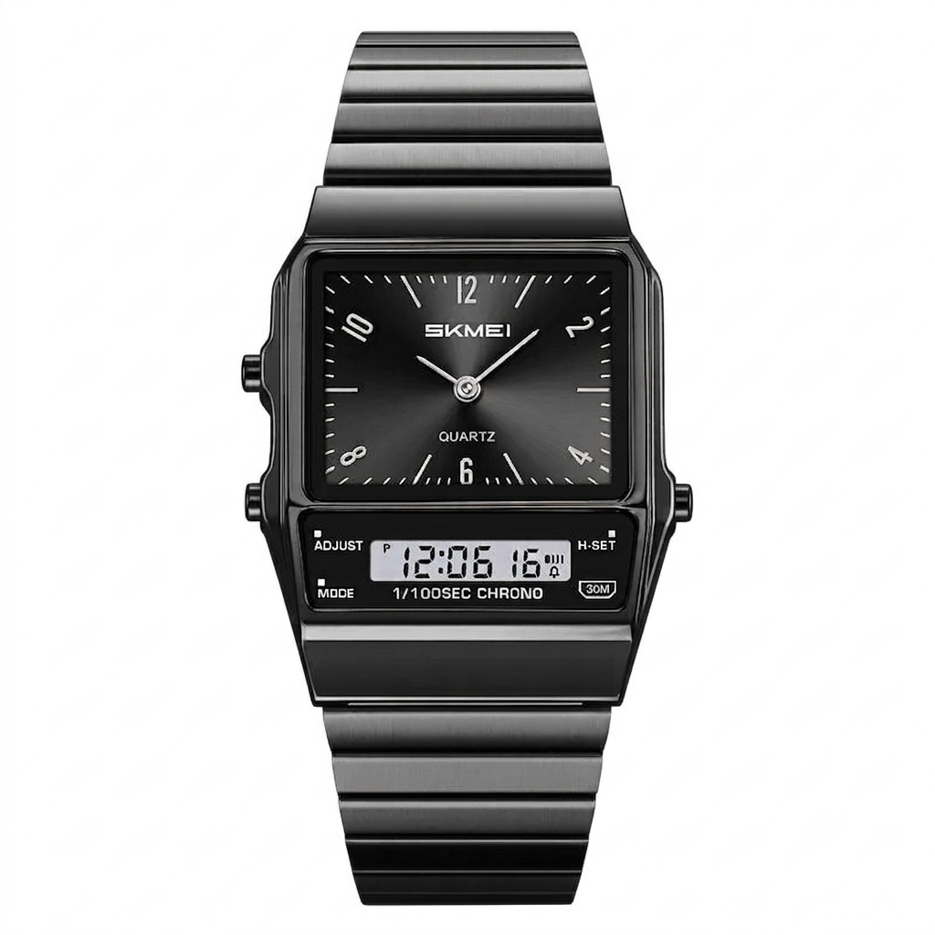 SKMEI 2632 Men’s Quartz Watch | Stylish & Water Resistant- Black