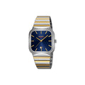 SKMEI 9361 Square Fashion Business Men's Water Resistant Luxury Quartz Watch-Silver Gold Blue