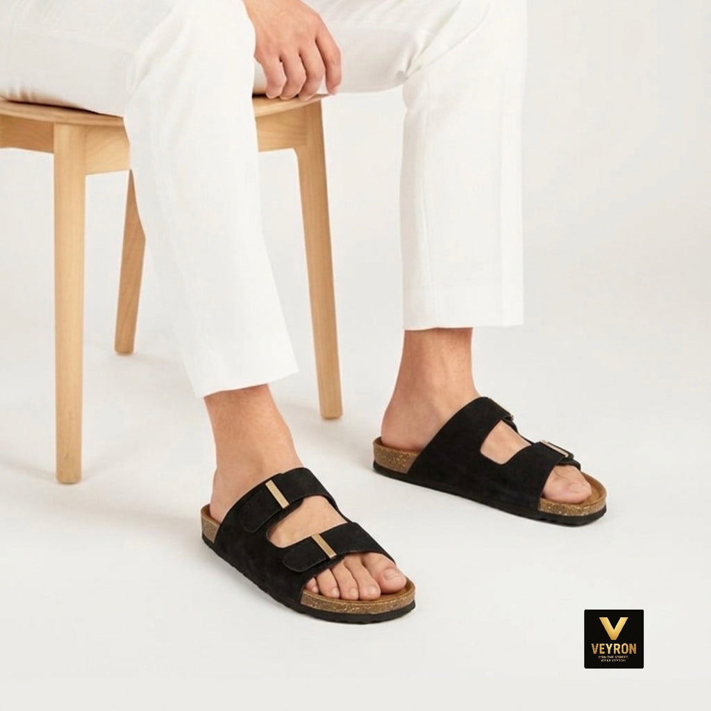 Veyron Urban Comfort Strap Sandals – Classic Black