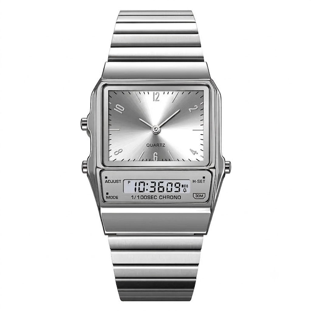 SKMEI 2632 Men’s Quartz Watch | Stylish & Water Resistant- Silver