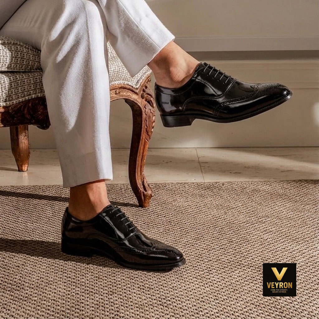 Veyron Windsor Wingtip Oxford – Classic Black
