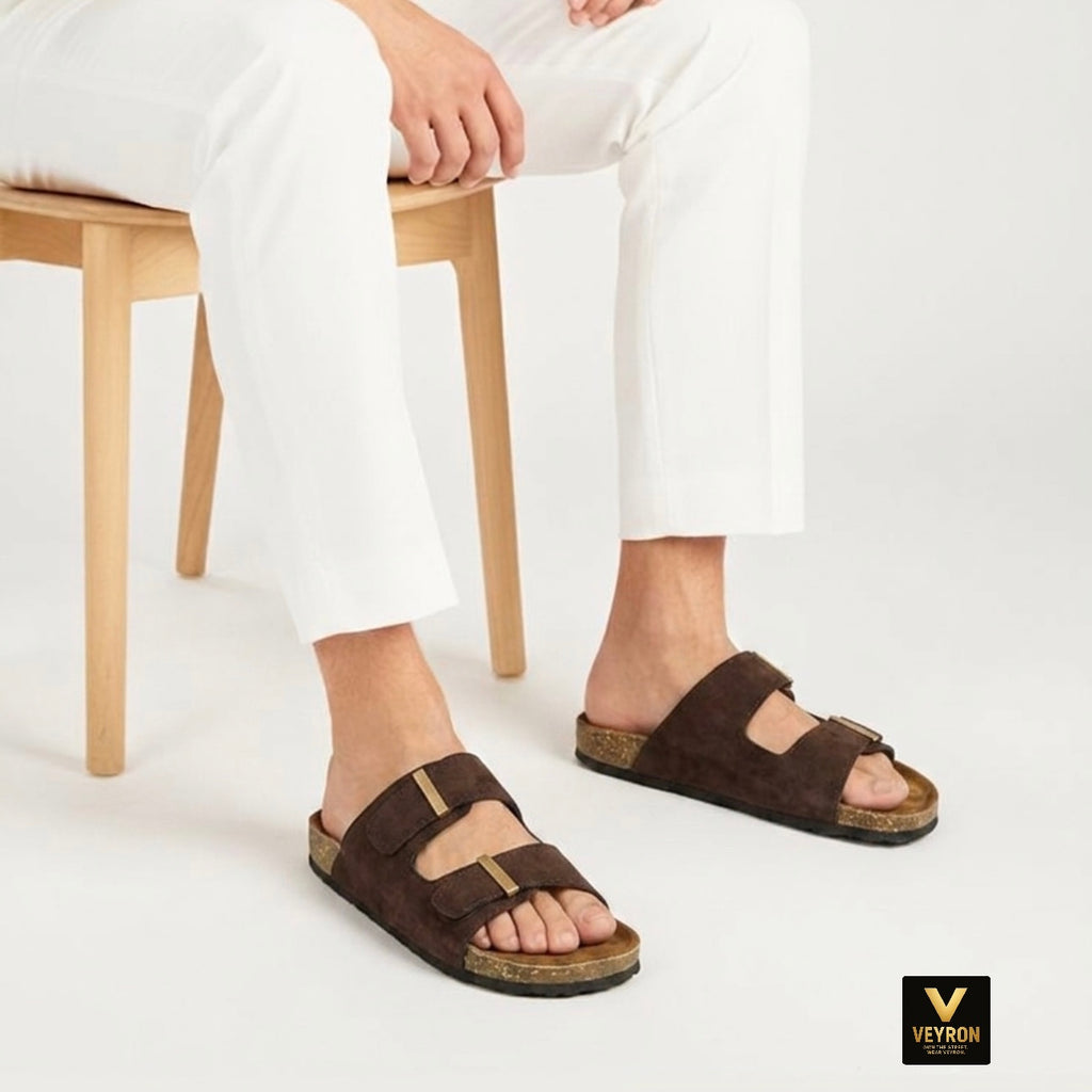 Veyron Urban Comfort Strap Sandals – Chocolate Brown