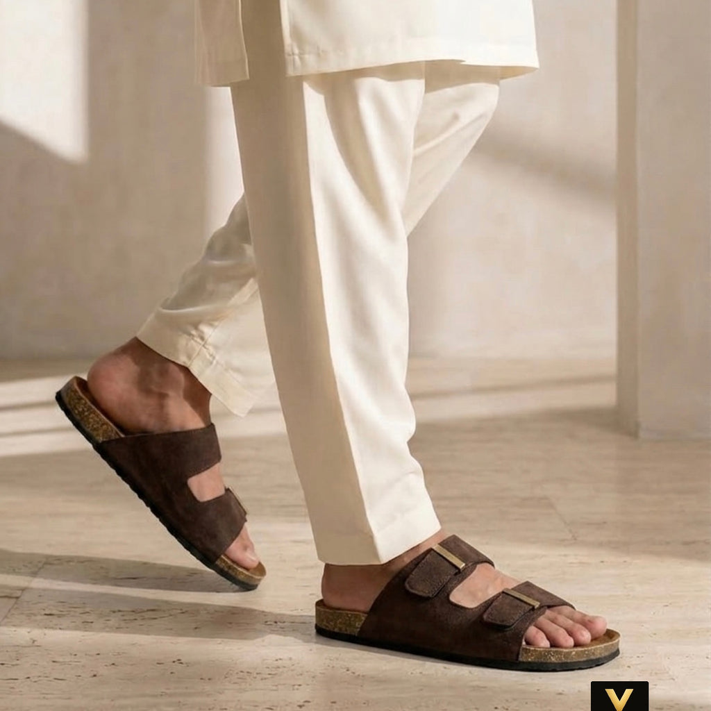 Veyron Urban Comfort Strap Sandals – Chocolate Brown