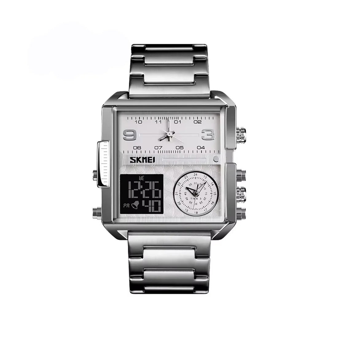 SKMEI 1584 Original Analog-Digital Watch – Silver