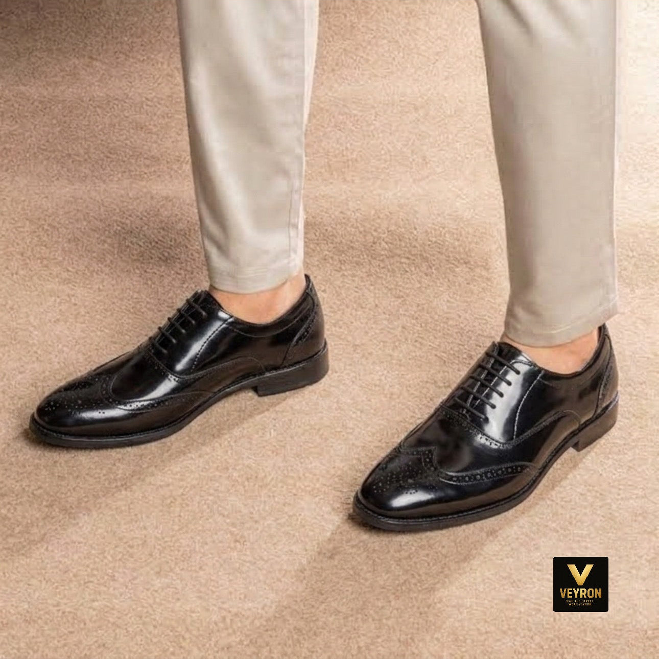 Veyron Windsor Wingtip Oxford – Classic Black